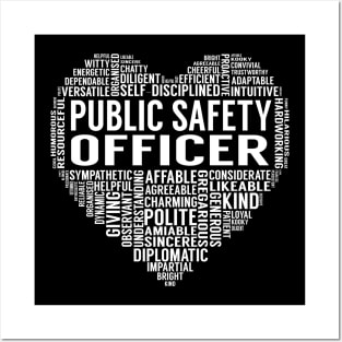 Public Safety Officer Heart Posters and Art